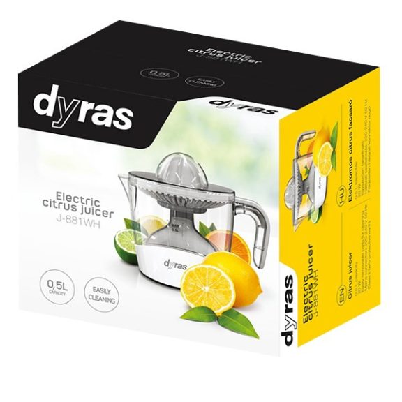Gyümölcsfacsaró DYRAS J-881WH elektromos 20W fehér