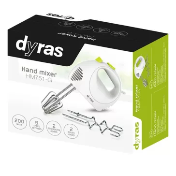 Kézi mixer DYRAS HM751-G fehér