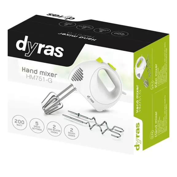 Kézi mixer DYRAS HM751-G fehér