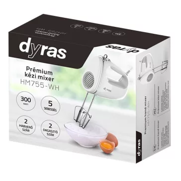 Kézi mixer DYRAS HM755-WH fehér