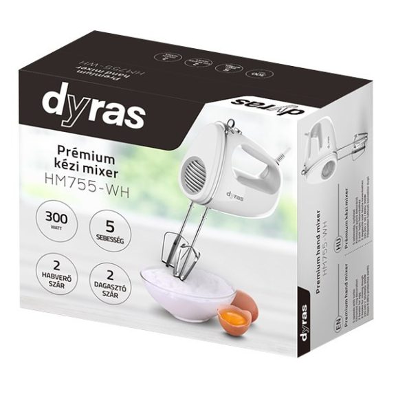 Kézi mixer DYRAS HM755-WH fehér