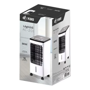 Léghűtő DYRAS AC-201 80W 3 üzemmód 2 funkció fehér