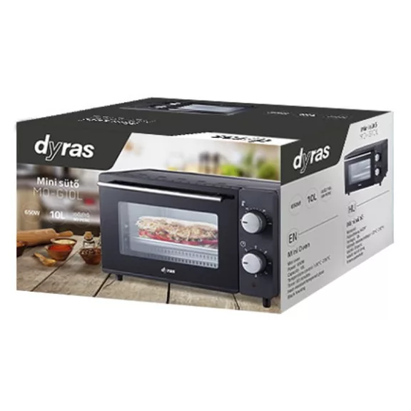 Sütő DYRAS MO-G10L mini fekete Sütő DYRAS MO-G10L mini fekete