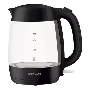 Üveg vízforraló SENCOR SWK 7301BK 2200W 1,7 liter fekete