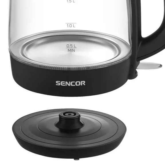 Üveg vízforraló SENCOR SWK 7301BK 2200W 1,7 liter fekete