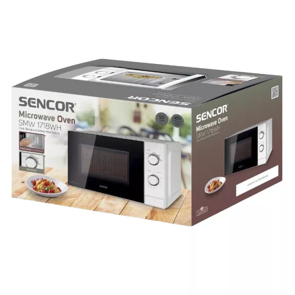 Mikrohullámú sütő SENCOR SMW 1718WH 20 liter 700W fehér Mikrohullámú sütő SENCOR SMW 1718WH 20 liter 700W fehér