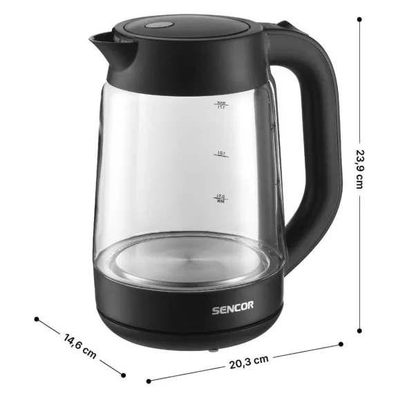 Üveg vízforraló SENCOR SWK 1786BK 2200W 1,7 liter fekete Üveg vízforraló SENCOR SWK 1786BK 2200W 1,7 liter fekete