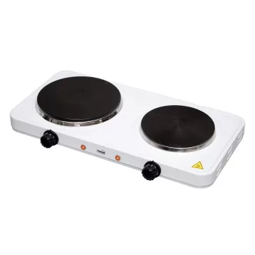   Elektromos főzőlap HOME HGR02WH 2 lapos 1000W + 1500W fehér