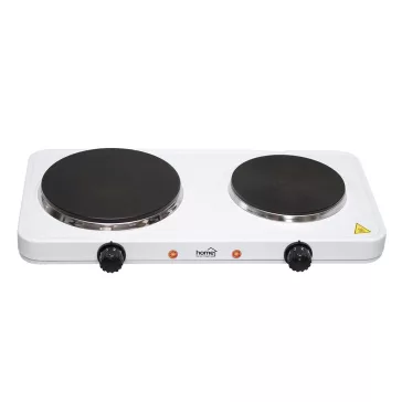   Elektromos főzőlap HOME HGR02WH 2 lapos 1000W + 1500W fehér