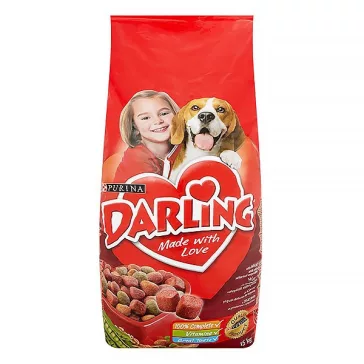   Állateledel száraz PURINA Darling kutyáknak hússal és zöldséggel 15 kg