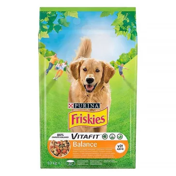   Állateledel száraz PURINA Friskies Vitafit Balance kutyáknak csirkehússal és zöldségekkel 10 kg