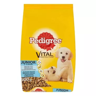   Állateledel száraz PEDIGREE Junior Medium kutyáknak csirke 500 g