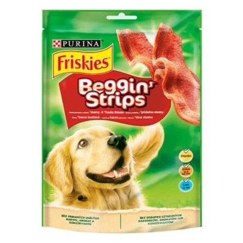 Állateledel jutalomfalat PURINA Friskies Beggin' Strips kutyáknak bacon 120 g