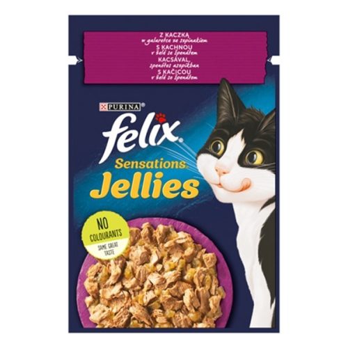 Állateledel alutasakos FELIX Sensations Jellies macskáknak kacsa aszpikban 85 g