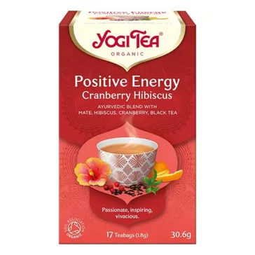  Bio tea YOGI TEA Pozitív energia tőzegáfonyával és hibiszkusszal 17 filter/doboz