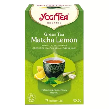   Zöld tea bio YOGI TEA Matchával és citrommal 17 filter/doboz