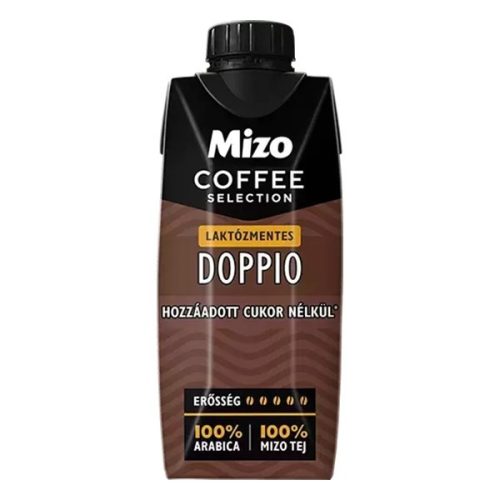 Kávés tej MIZO Coffe Selection Doppio laktóz és hozzáadott cukor mentes UHT 0,25L
