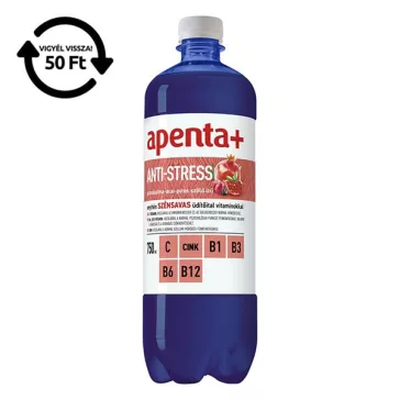   Ásványvíz szénsavas APENTA+ Anti-Stress gránátalma-acai-piros szőlő ízű 0,75L DRS