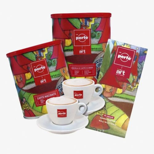 Ajándékcsomag CAFFÉ PERTÉ Christmas Art kávé + csésze szett