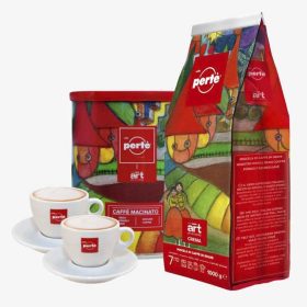   Ajándékcsomag CAFFÉ PERTÉ Art of Coffee szemes kávé kóstoló csomag + csésze szett