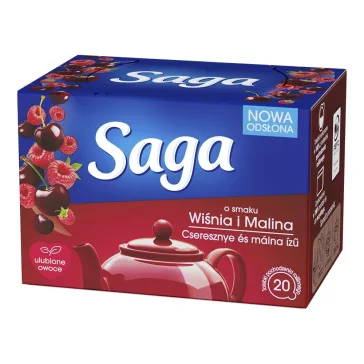 Gyümölcstea SAGA Cseresznye-Málna 20 filter/doboz