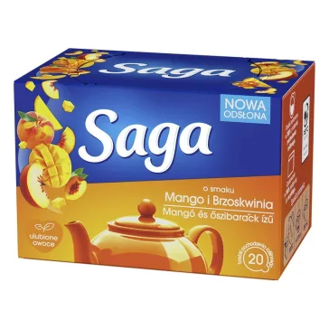Gyümölcstea SAGA Őszibarack-Mangó 20 filter/doboz