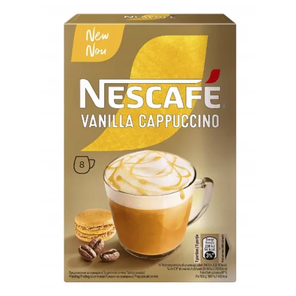 Kávé instant NESCAFE Cappuccino Vanilla 8x14,6 g Kávé instant NESCAFE Cappuccino Vanilla 8x14,6 g