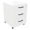 Konténer NOWYSTYL Easy Space mobil irodai 430x480x600 mm 3 fiókos zárható fehér fekete foganytúval