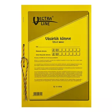   Nyomtatvány vásárlók könyve VECTRALINE A/4 álló 25x2 lapos GDPR kompatibilis