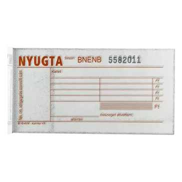 Nyomtatvány nyugta VECTRALINE 50x2 lapos 4 soros 20 darabos