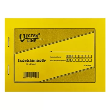   Nyomtatvány szabadságengedély VECTRALINE A/6 fekvő 50x2 lapos