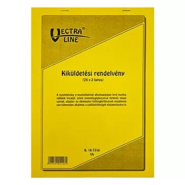   Nyomtatvány kiküldetési rendelvény VECTRALINE A/4 álló 25x2 lapos
