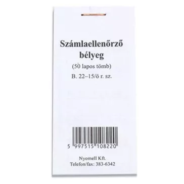 Nyomtatvány ellenőrző bélyeg
