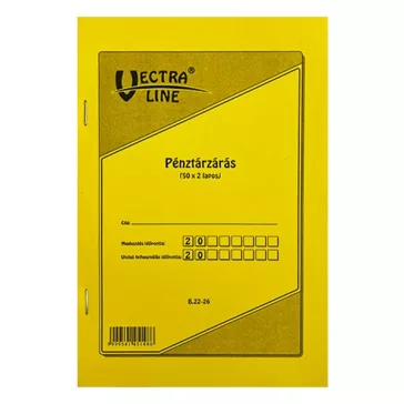 Nyomtatvány pénztárzárás VECTRALINE A/5 50x2 lapos
