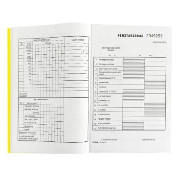 Nyomtatvány pénztárzárás VECTRALINE A/5 50x2 lapos