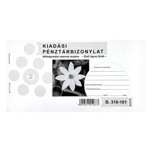 Nyomtatvány kiadási pénztárbizonylat költségvetési szervek részére