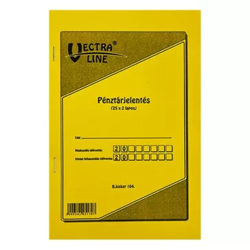 Nyomtatvány pénztárjelentés VECTRALINE A/5 25x2 lapos