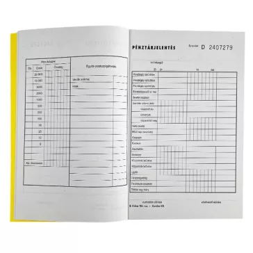 Nyomtatvány pénztárjelentés VECTRALINE A/5 25x2 lapos