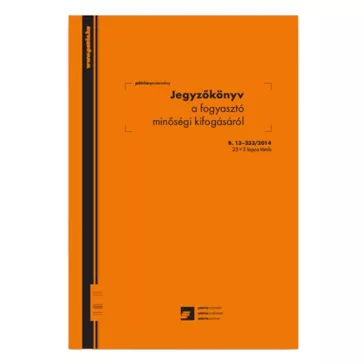   Nyomtatvány jegyzőkönyv a fogyasztó minőségi kifogásról PÁTRIA A/4 25x3  álló