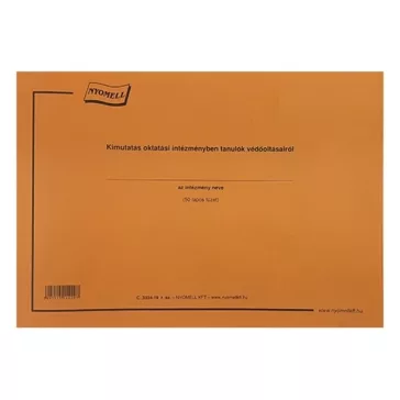   Nyomtatvány kimutatás oktatási intézményben tanulók védőoltásairól