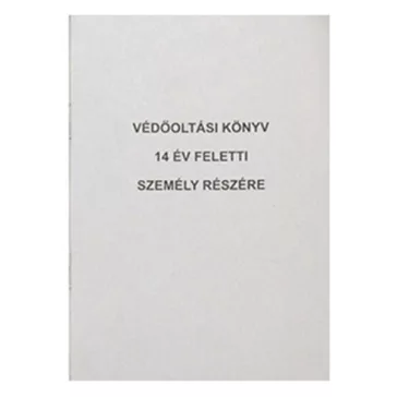   Nyomtatvány védőoltási könyv PÁTRIA 14 év feletti személy részére A/6