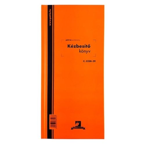 Nyomtatvány kézbesítőkönyv PÁTRIA 292x140mm 100 lapos