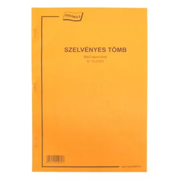Nyomtatvány szelvényes tömb A/4