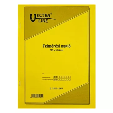  Nyomtatvány felmérési napló VECTRALINE A/4 álló 25x5 lapos