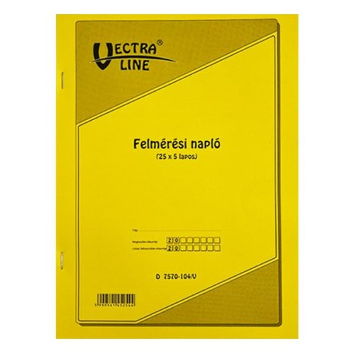 Nyomtatvány felmérési napló VECTRALINE A/4 25x5